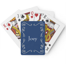 Blue and White Scrollwork Customizable Deck of