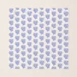 Blue and white sea coral scarf<br><div class="desc">This fashionable print features a blue and white sea coral print. A stylish way to dress up your wardrobe.</div>