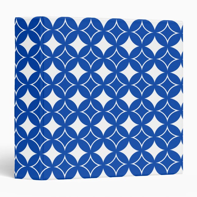Blue and white shippo pattern binder (Front/Spine)