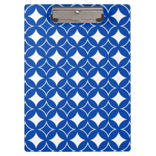 Blue and white shippo pattern clipboard