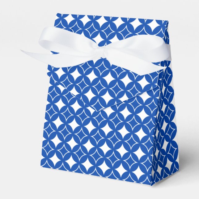 Blue and white shippo pattern favor box (Front Side)