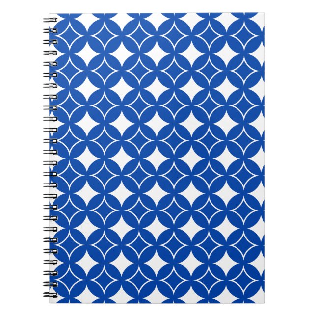 Blue and white shippo pattern notebook (Front)