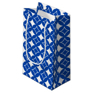 Blue and white shippo pattern small gift bag