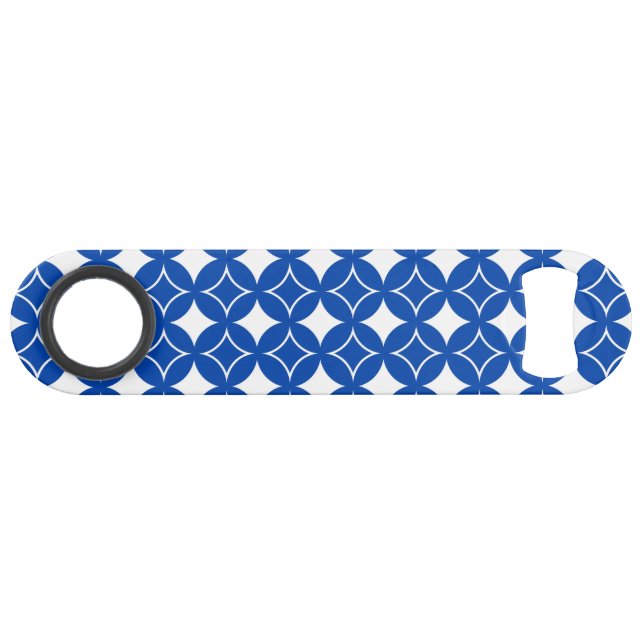 Blue and white shippo pattern speed bottle opener (Front (Horizontal))