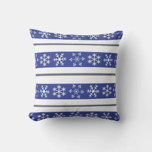 Blue and White Snowflake Pillow #HolidayZ