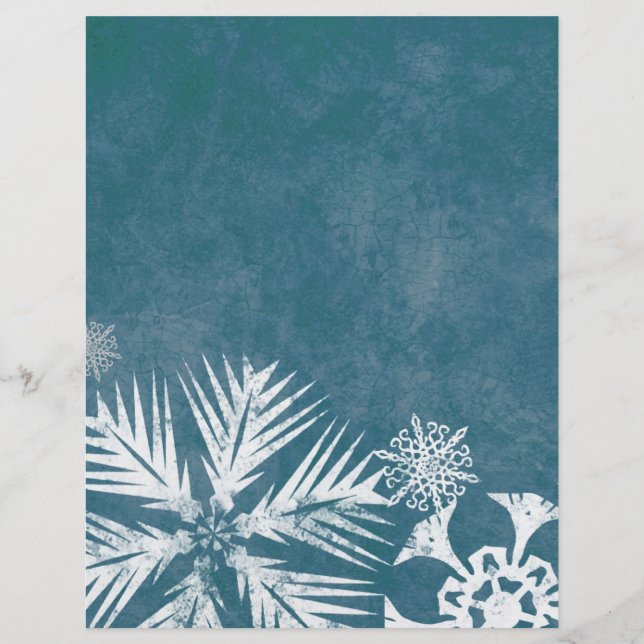 Blue and White Snowflakes Christmas Flyer (Front)