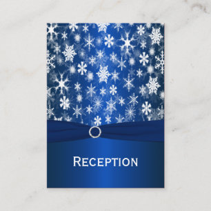 Blue and White Snowflakes Enclosure Card