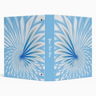 Blue and White Spiral 1 inch binder template