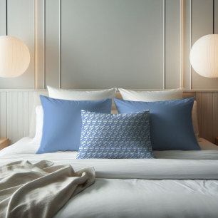 Blue and White Splash Pattern Modern Coastal Pillowcase