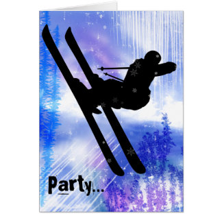 Blue and White Splashes with Ski Jump