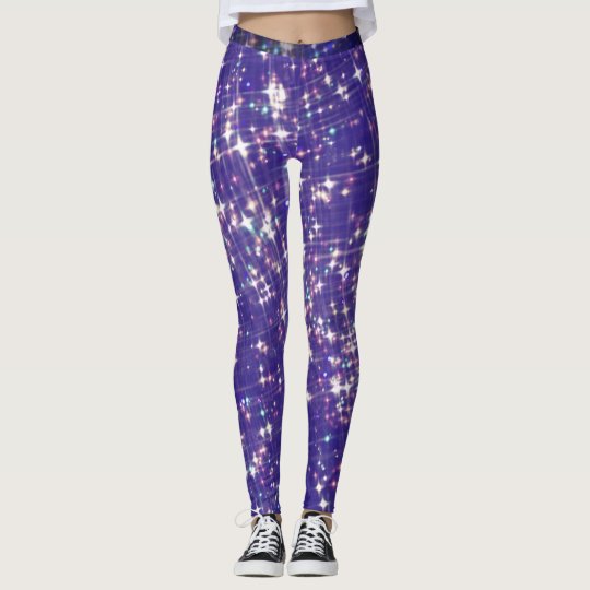 Blue and White Star Leggings