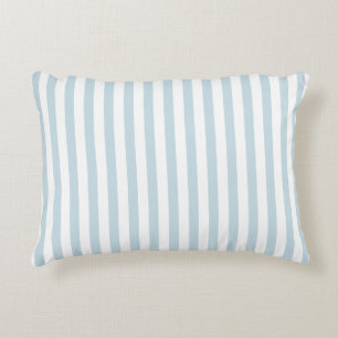 Blue and White Stripe DISABLE CUSTOMIZE BUTTON Accent Pillow