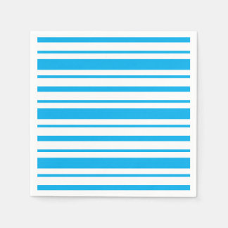 Blue and White Stripe Pattern Napkin