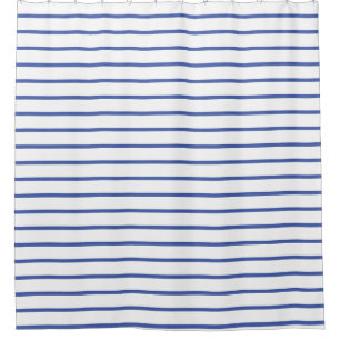 Blue and White stripe Shower Curtain