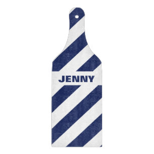 Blue And White Striped Cutting Board