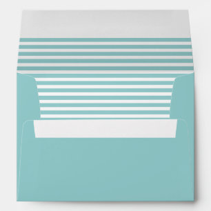 Blue and White Striped  Envelope