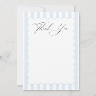 Blue and White Striped Thank You Cards
