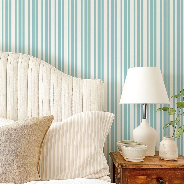 Blue and White Striped Wallpaper (Creator Uploaded)