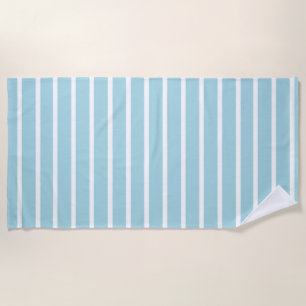 Blue and White Stripes Beach Towel