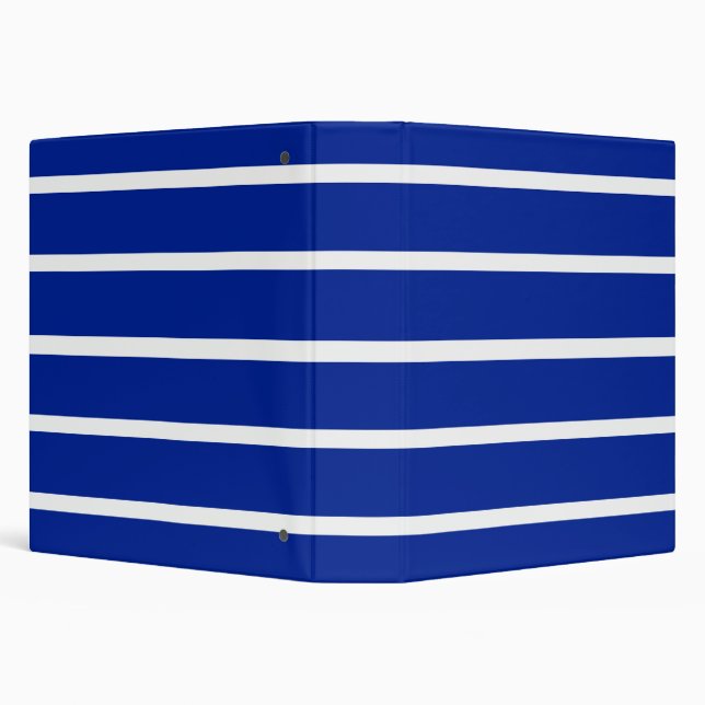 Blue and White Stripes Design Binder (Background)