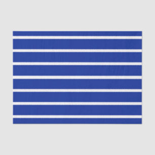 Blue and White Stripes Design Tissue Paper