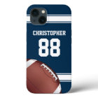 Blue and White Stripes Jersey Grid Iron Football