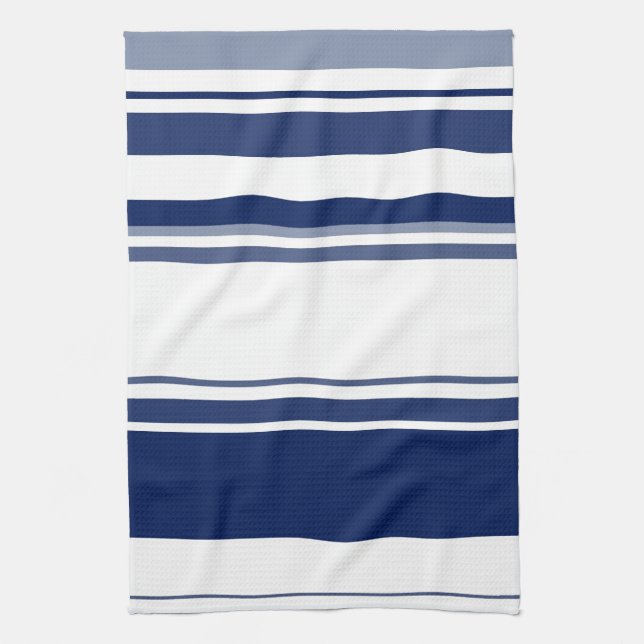 Blue and White Stripes Kitchen Towel (Vertical)