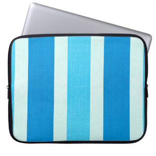 Blue and White Stripes Laptop Sleeve