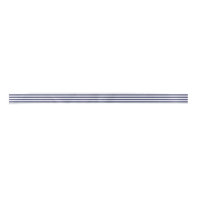 Blue and White Stripes ribbon Satin Ribbon (Front)