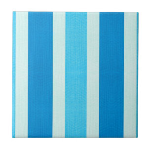 Blue and White Stripes Tile