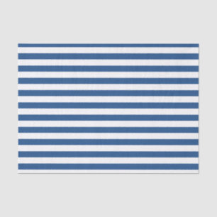 Blue and White Stripes Tissue Paper