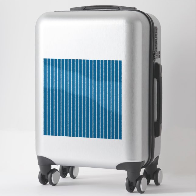 Blue and White Stripes with Uneven Lines (Suitcase)