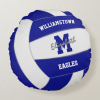 blue and white team colours kids volleyball