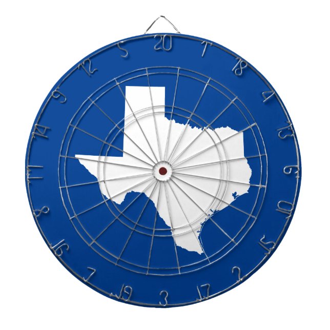 Blue and White Texas Dartboard (Front)