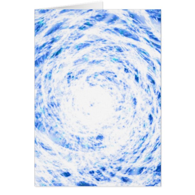 Blue and White Tie Dye Card (Front)