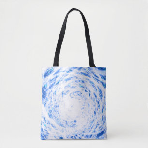 Blue and White Tie Dye Tote Bag