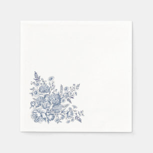 Blue and White Toile De Jouy Cocktail Napkins