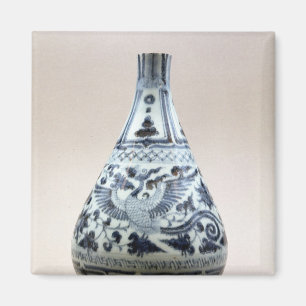 Blue and white vase, Yuan Dynasty Magnet