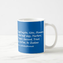Blue and White  virtues mug