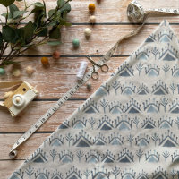 Blue and White Watercolor Moroccan Tile Pattern