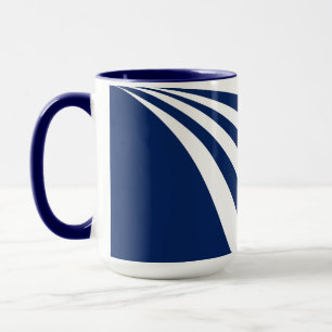 Blue and White Wave Mug