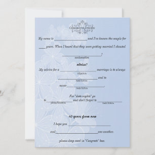 Blue and White, Wedding Advice, Comment, Custom Invitation