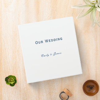 Blue and White Wedding Binder