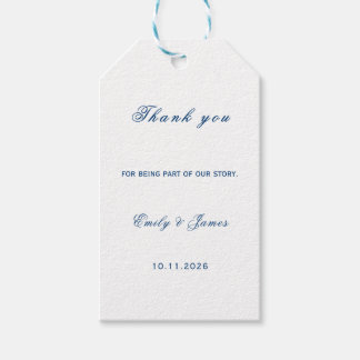 Blue and White Wedding Gift Tags