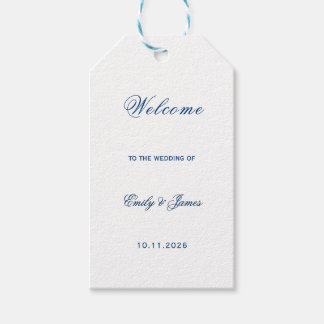 Blue and White Wedding Gift Tags