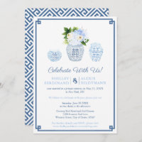 Blue And White Wedding Ginger Jar Reception Only