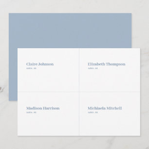Blue and White Wedding Place Card DIY