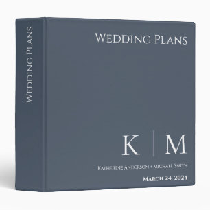 Blue and White-Wedding Plans- Binder