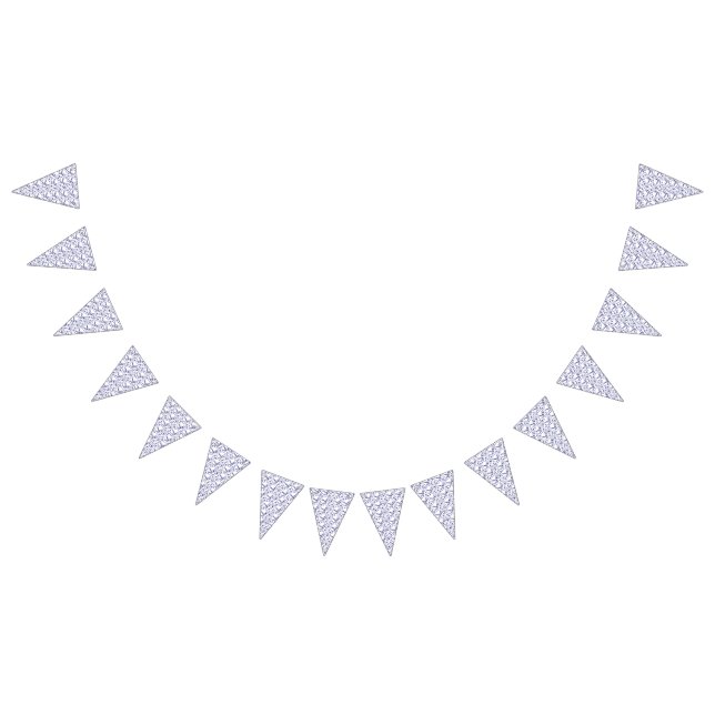 Blue and white wrapping paper featuring a graphic  bunting flags (All)