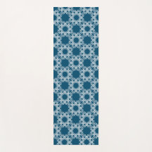 Blue and White Yoga Mat by Joya Eve